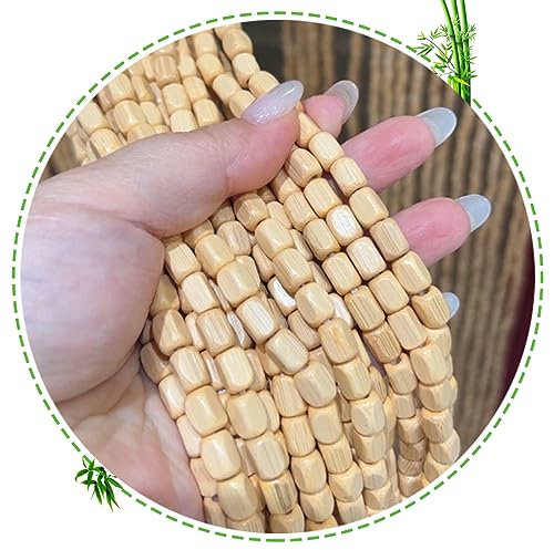 Natural Bamboo Beaded Door Curtains for Bedroom Kitchen Patio Balcony Handmade Bead Curtains with 120 Strands (120×220cm)