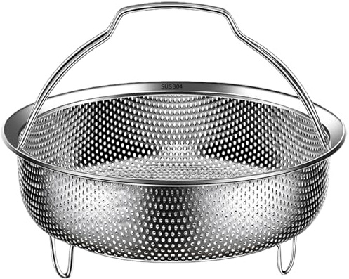 Dampfgarer Einsatz, Ø 22CM Dämpfeinsatz Für Topf, Dünsteinsatz Für Töpf, Dampfkorb Edelstahl 304, Siebeinsatz Für Töpfe, Kochtöpfe Mit Griffe, Schnellkochtopf Dünsten Von gemüs Früchte Eier
