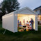 arvioo Pavillon mit 2 Seitenwände & 2 Eingänge, Schaffen eine Temporäre Raumlösung, 3x6 m XL Zeltgarage Lagerzelt Weidezelt Gerätezelt Winterfest Windschutz Wasserdicht UV-beständig, Stahl & PE (Weiß)