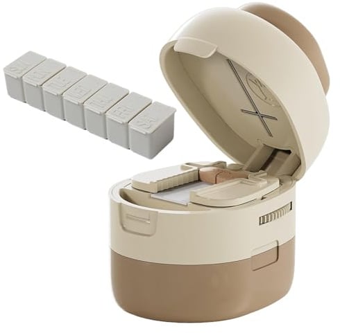 1 Artikel Tablettenteiler 1 Artikel Medizinkasten Tablettenteiler Für Alle Tabletten Einstellbar 1 In 2 Unterteilt 1 In 4 Unterteilt Pillenteiler Mit Versteckter Schneide Aus Edelstahl