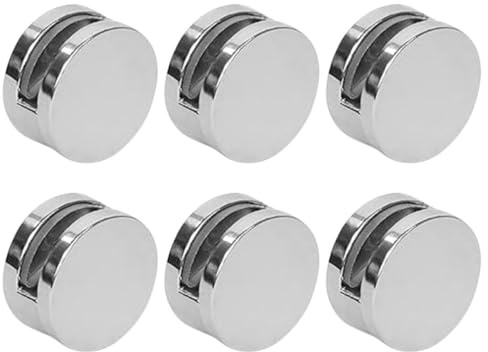 OHPHCALL Clips de Fixation de 4-7mm pour Miroir 6pcs Argenté Résistant Corrosion Support Mural pour Miroirs pour Salles de Bain et Commerces