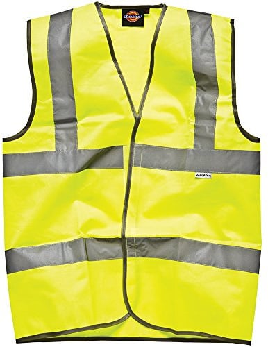 Dickies Highway Safety High Visibility Hi-Viz Yellow Waistcoat (XXX-Large Chest 56-58)