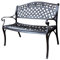 Lazy Susan Rose Metal Garden Bench, 2-Seater in Antique Bronze, Weatherproof Aluminium Garden Bench | Cast aluminium | Rust Proof | 3 Year Guarantee