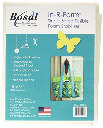 Bosal einseitig aufbügelbar Schaumstoff Stabilisator 45 cm x 145 cm, Polyester, Weiß, 30,5 x 4,4 x 24,1 cm