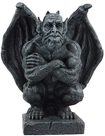 Ebros Winged Watchman Gothic Troll Gargoyle Statue Night Sentry Guardian Gargoyle Decorative Figurine 6.5Tall