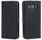 DENDICO Coque pour Galaxy J3 2016, Ultra Mince Coque de Protection en Cuir pour Samsung Galaxy J3 2016, Portefeuille Housse avec Stand Support et Carte de Crédit Slot - Noir