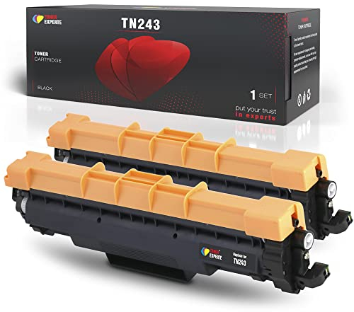 TONER EXPERTE Kompatibel Brother TN-247 TN243 Toner für Brother HL-L3210CW Brother HL-L3270CDW Brother MFC-L3730CDN, 2 Schwarz x Kompatibel Brother TN-243
