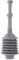 VETTA Professional Bellows Accordion Toilet Plunger, High Pressure Thrust Plunge Removes Heavy Duty Clogs from Clogged Bathroom Toilets, All Purpose Commercial Power Plungers for Any Bathrooms, Grey