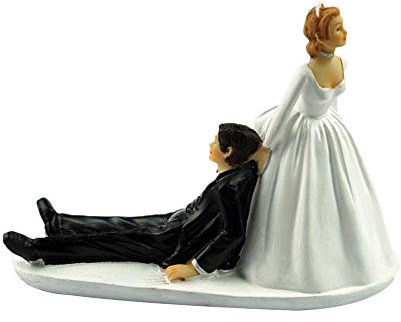 Uteruik Divertida Figura de Novia Novio Humor favores decoración para Tartas de Boda, 1 Pieza (C-#e)