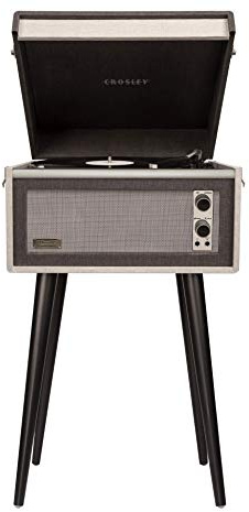 Crosley Bermuda Portable Turntable with Aux-in and Bluetooth, Grey
