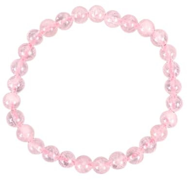 Coco Papaya Bracelet Quartz Rose A - Boules 6mm