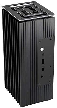 Akasa Turing FX, Lüfterloses PC-Gehäuse, Passive CPU-Kühlung, Für Intel 10th Gen NUC (Frost Canyon), Interner M.2-SSD-Kühlkörper, Unterstützt 2.5 HDD/SSD, schwarz, A-NUC52-M1B