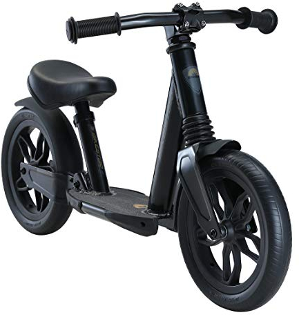 BIKESTAR Vollgefedertes Alu Kinder Laufrad Rad für Jungen und Mädchen ab 2-3 Jahre | 10 Zoll Lauflernrad Fully | Risikofrei Testen | Schwarz