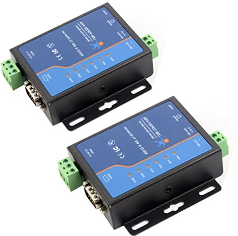JMT USR-TCP232-410S Industrielle RS232/RS485 Serielle zu Ethernet-Konverter, unterstützt Modbus RTU & TCP-Terminal-Netzteil RS232 RS485 auf TCP/IP-Modul (2 Stück)