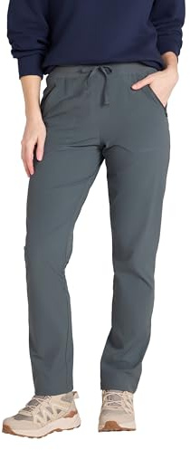 Mountain Warehouse Explorer Womens Trousers - UV Protection Ladies Pants, Lightweight Bottoms, Shrink & Fade Proof, Multiple Pockets - Autumn, Outdoors Dark Khaki (Regular Length) Women's Size 20
