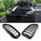 HZTWFC Kühlergrill Frontstoßstangengrill ABS Doppelleitung Kohlenschwarz Frontnierengitter glänzend schwarz für BMW 5er G30 G31 G38 530i 540i 2017 2018