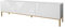 Mirjan24 TV Schrank Elarate 190, Fernsehschrank, TV Lowboard mit Griffloses Öffnen, Fernsehtisch, TV Tisch, Unterschrank, TV Board, Schrank, TV Bank (weiß/weiß Hochglanz)