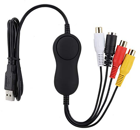 Capture Card, USB2.0 UVC Video Capture Universal 4 Port Analog HD Recorder für Linux Sound Capture Mac TV Adapter