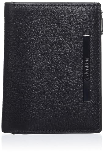 Calvin Klein Homme Portefeuille Modern Bar Trifold Cuir, Noir (Ck Black), Taille Unique