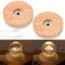 2 Stück Led Lichtsockel, LED-Lichtbasis aus Holz LED Sockel für Acrylglas Rund Led-Lichter Display-Basis Präsentationsständer mit USB-Kabel für Kristallkugel, Glas, Acryl - Warmes Licht