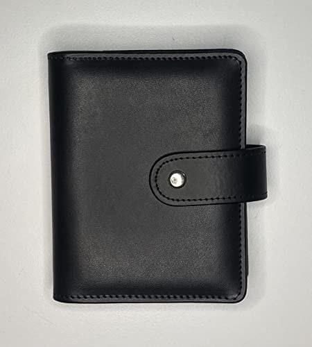 Budget Binder A7, Set enthält eine Binder, 12 Budgetblätter, 8 Zipper Umschläge, mit Aufklebern, Budgetplaner Geld Organizer für finanzen, Geldsparen (schwarz)