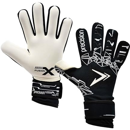 Precision Fusion X Pro Lite Giga Professional Football Junior Goalkeeper Gloves, Black, 7