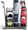 GYMAX Golf Storage Rack, Extra Large Golf Bag Stand Storage Rack with Lockable Universal Wheels and Removable Hooks, All-in-1 Golf Garage Organizer for Golf Clubs (95 x 40 x 94cm)