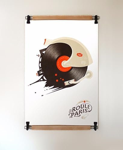 Dezzig - Porte Affiche Poster Pant - Pince Suspension de Poster 60 cm