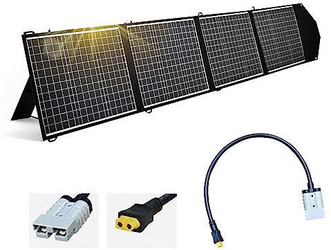 enjoy solar Helios Kit de sac solaire 200 W 12 V, panneau solaire pliable, panneau solaire d'extérieur (avec fiche solaire Anderson vers câble XT60)
