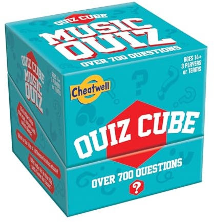Cheatwell Games Quiz Cube Music Quiz | Trivia Game Age 14+ With 744 Music Questions, Turquoise, All Bangers