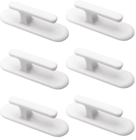 UPINWENUP 6 Pcs Blind Cord Winder Blind Cord Hooks Kit Safety Blind Cord Hooks Adhesive White Blind Cord Hooks for Home Office Window Blinds Curtains Kindergarten Use
