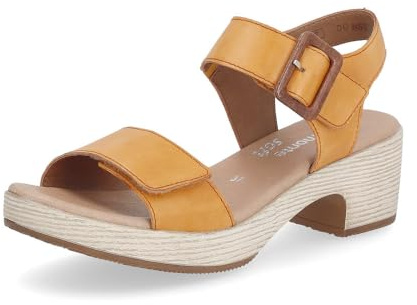 Remonte Damen Riemchensandalen D0N52, Frauen Sandalen,offene Schuhe,Strandschuhe,Sandaletten,Sommersandalen,bequem,flach,Sommerschuhe,orange (38),37 EU