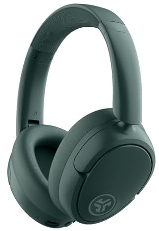 JLab JBuds LUX ANC Smart Active Noise Cancelling Headphones - Wireless Over Ear Headphones with Microphone, 70+ H Playtime Foldable Bluetooth Earphones with Multipoint & Customisable Sound, Sage