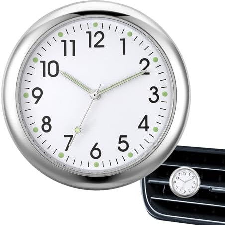 Genikeer Fahrzeug Armaturenbrett Uhr Für Auto, Dashboard Uhr Car Clock, Fahrzeuge Auto Leuchtend Quarzuhren, Quartz Analogue Car Dashboard Uhr Für Armaturenbrett Boot Fahrrad
