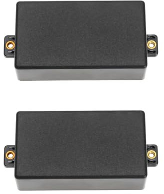 The Lord of the Tools 2pcs Couvercle de Micro de Guitare Double avec Étui de Micro d'oreille Couvercle de Micro de Guitare Boîte de Micro Fermée pour Guitare Électrique Noir 69x39x21mm