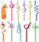 ARONRAVE Pailles réutilisables 30 pièces forme bouclée, paille, paille, pailles colorées, pailles pour fête d'anniversaire, mariage, décoration hawaïenne