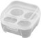 Fiorky Boîte de rangement d'œufs portable à 4 grilles, support de transport d'œufs, grilles transparentes, support d'œufs de cuisine, conteneur portable, organisateur de cuisine pour camping