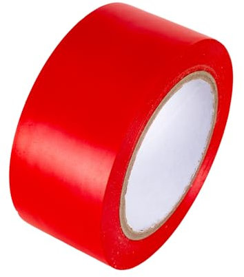 GTSE Nastro di marcatura per pavimento, 50 mm x 33 m, rosso – per piste da ballo e palestre, 1 Rotolo