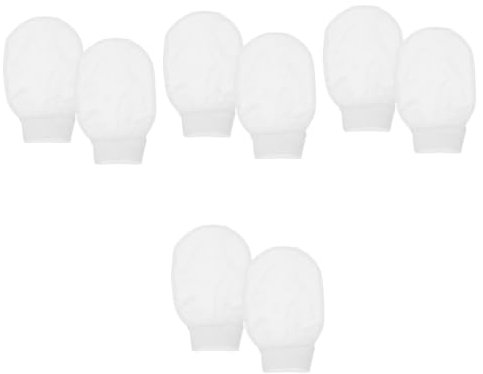 minkissy 8pcs Silk Exfoliating Mitten Body Scrubbing Mitt Shower Gloves Skin Cleaning Supplies