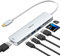 USB C Hub HDMI Adapter for MacBook Pro/Air, MOKiN 7 IN 1 USB C Dongle Mac Adapter with HDMI, Type C Data Port,100W PD,SD/TF and 2 USB3.0 for Dell/Lenovo/Thinkpad(Sliver)