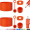 HYZ 8 Piece Accessories for Stanley Cup, Silicone Spill Proof Stopper Set and Protective Boot Including Straw Cover Cap for Stanley H2.0 20oz 30oz 40oz Tumbler, Tigerlily