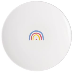 Villeroy & Boch – With Love Frühstücks-/ Dessertteller Be Happy Weiß, Spülmaschinenfest, Mikrowellensicher, Teller Regenbogen, Geschirr Keramik, Geschenk, Premium Porzellan