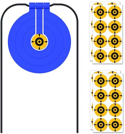 ATFLBOX Zwei in Einem selbstheilende Rückstellscheibe, 20,32cm Gong Hochkaliber Spinner Target, Schießscheiben für Gewehr, Pistole, Luftgewehr, Handfeuerwaffe