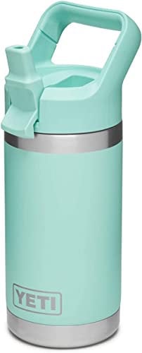YETI Rambler Jr Kids Bottle, Vacuum Insulated Stainless Steel Bottle with Straw Cap, Seafoam, 12 oz (354 ml)