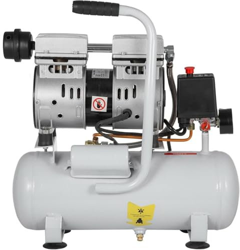 Compresseur d'air silencieux 9L avec moteur en cuivre pur – Parfait pour les réparations à la maison et le gonflage des pneus