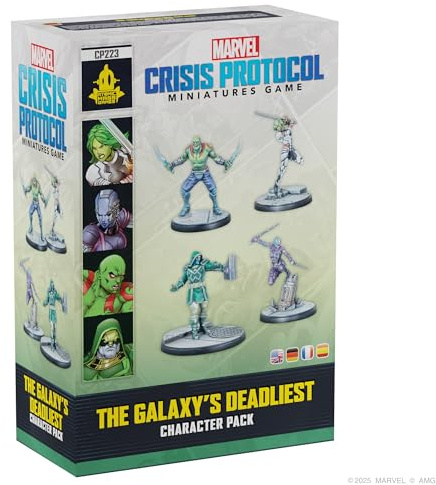 Asmodee, Marvel: Crisis Protocol – The Galaxy's Deadliest, Character Pack | Tabletop, Tactical miniatures game for 2 players, 90-120 minutes, strategy game for ages 14+, multilingual