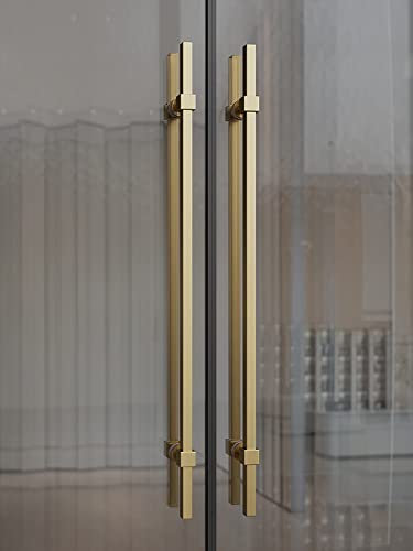 Maniglia per porta in acciaio inox, per porte in metallo, vetro temperato e legno, design moderno