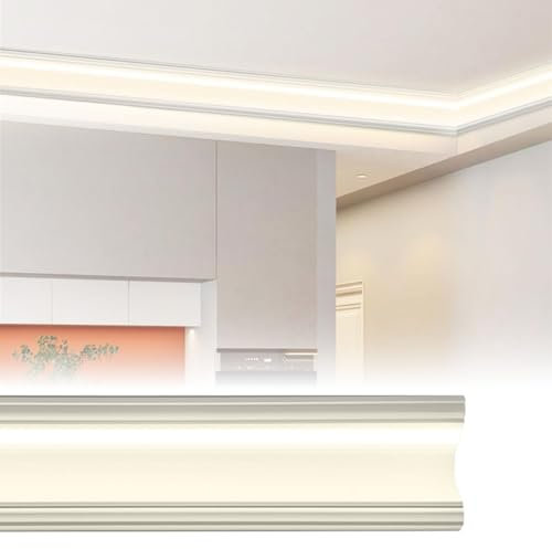 Tira LED de aluminio con conector de esquina para dormitorio, cocina, techo, pared, suelo, difusor LED (3 m)