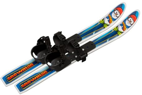 KFRNXNEWQ Kunststoff-Ski-Sets for Anfänger, Kinder-Schneeski und Stöcke for Anfänger mit Bindungen, Skibretter mit geringem Widerstand for Kinder, leicht, robust und sicher