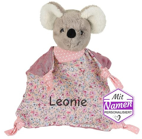 Sterntaler Kuscheltuch/Schmusetuch mit Namen Bestickt, Einschlafhilfe Schnuffeltuch Baby & Kinder personalisiert (Modell 3)